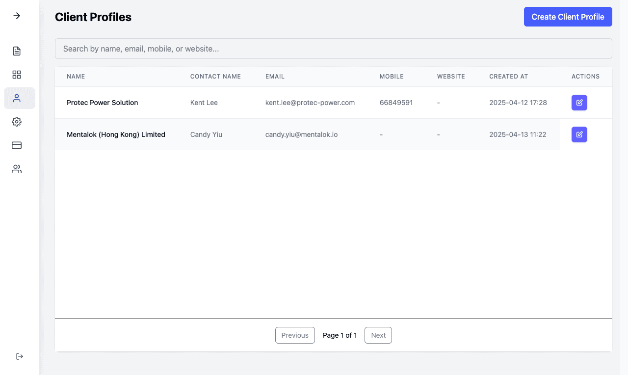 Client Management Preview